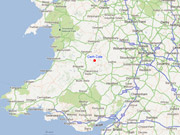 Map to Self-Catering Accommodation near Powys